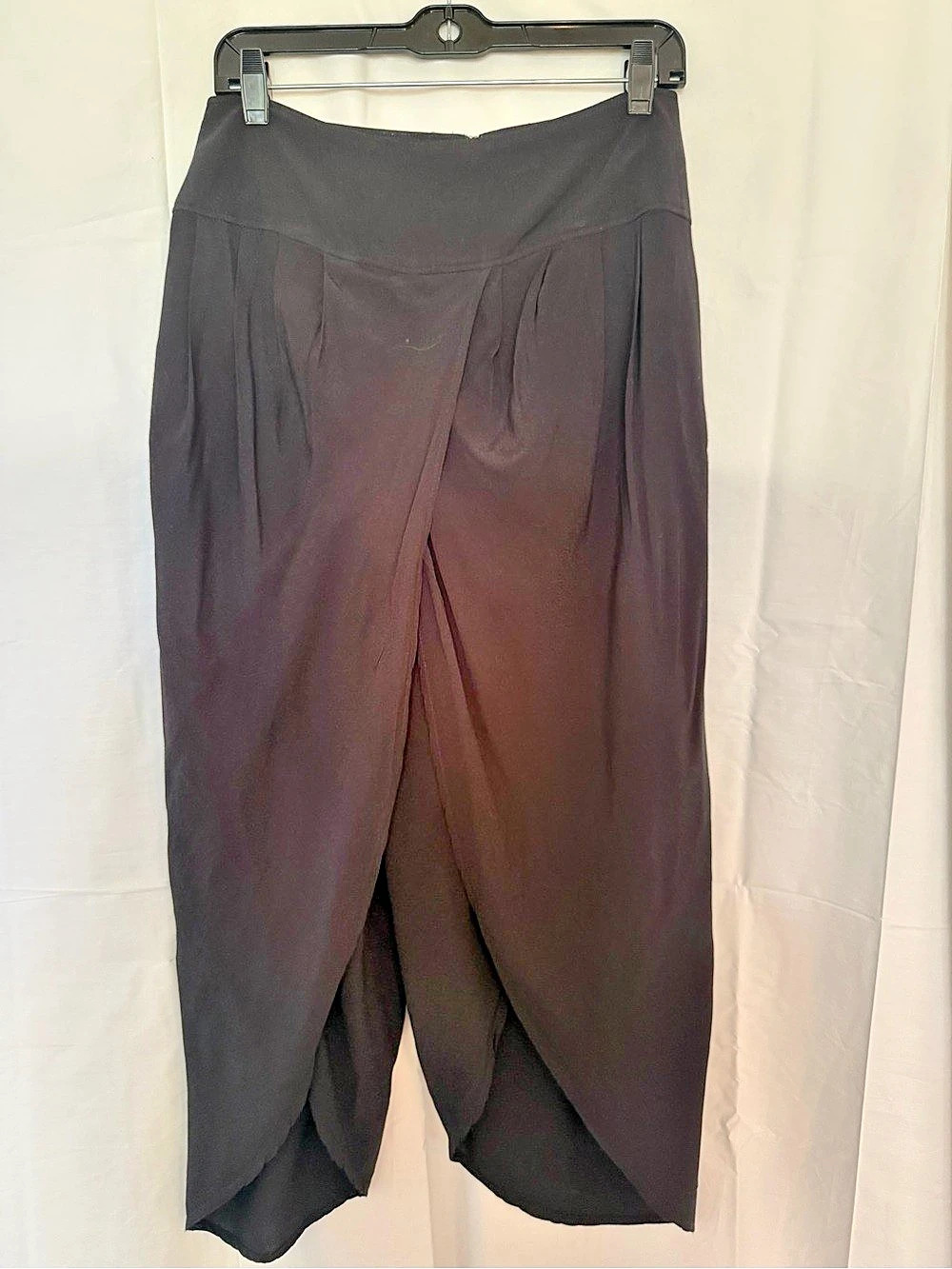 Elevenses for Anthropologie Wide Leg Pleated Harem Pants in Black